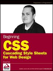 Cover of: Beginning CSS by Richard York