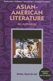 Cover of: Asian-American literature: an anthology