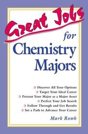 Cover of: Great jobs for chemistry majors | Mark Rowh