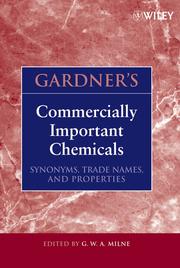 Cover of: Gardner's Commercially Important Chemicals by George W. A. Milne