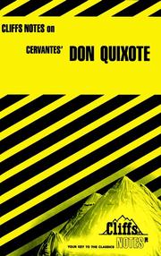 Cover of: CliffsNotes on Cervantes' Don Quixote