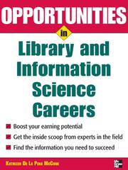 Cover of: Opportunities in Library and Information Science by Kathleen de la Peña McCook