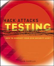 Cover of: Hack Attacks Testing by John Chirillo, John Chirillo