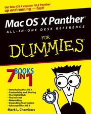 Cover of: Mac OS X Panther All-in-One Desk Reference for Dummies