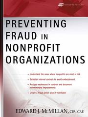 Cover of: Preventing Fraud in Nonprofit Organizations by Edward J. McMillan