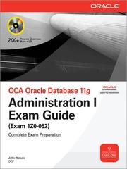 Cover of: OCA Oracle Database 11g by Watson, John, Watson, John