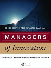 Cover of: Managers of Innovation by Storey, John