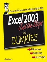Cover of: Excel 2003 Just the Steps For Dummies by Diane Koers