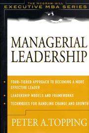 Cover of: Managerial Leadership by Peter Topping
