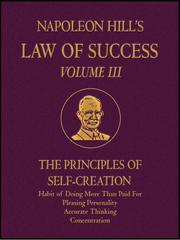 Cover of: Law of Success Volume III by Napoleon Hill