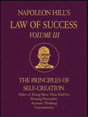 Cover of: Law of Success Volume III by Napoleon Hill, Napoleon Hill