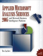 Cover of: Applied Microsoft Analysis Services 2005 by Teo Lachev