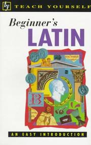 Cover of: Beginner's Latin by G. D. A. Sharpley, George Sharpley