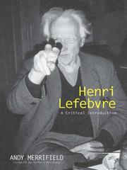 Cover of: Henri Lefebvre