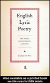 Cover of: English Lyric Poetry