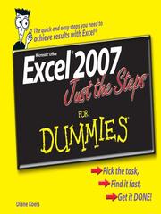 Cover of: Excel 2007 Just the Steps For Dummies by Diane Koers