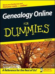 Cover of: Genealogy Online For Dummies® by Matthew Helm
