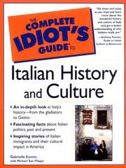 Cover of: The Complete Idiot's Guide to Italian History and Culture