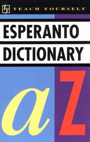 Cover of: Concise Esperanto and English dictionary: Esperanto-English, English-Esperanto