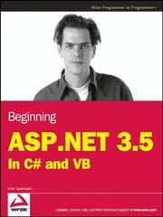 Cover of: Beginning ASP.NET 3.5 by Imar Spaanjaars