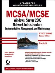 Cover of: MCSA/MCSE: Windows Server 2003 Network Infrastructure Implementation, Management, and Maintenance Study Guide by James Chellis, James Chellis