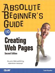 Cover of: Absolute Beginner's Guide to Creating Web Pages