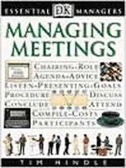 Cover of: Managing Meetings by Tim Hindle