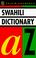 Cover of: Concise Swahili and English dictionary