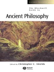 Cover of: The Blackwell Guide to Ancient Philosophy by Christopher Shields, Christopher Shields