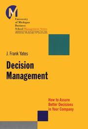 Cover of: Decision Management by J. Frank Yates