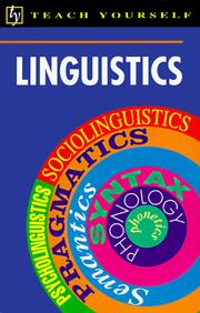 Cover of: Linguistics