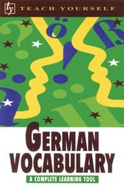 Cover of: Teach Yourself German Vocabulary