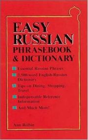 Easy Russian phrasebook & dictionary by Ann Rolbin