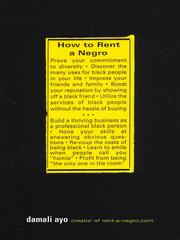 Cover of: How to Rent a Negro by Damali Ayo