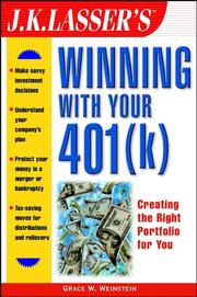 Cover of: J.K. Lasser's Winning with Your 401(k)