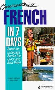 Cover of: Conversational French in 7 days by Shirley Baldwin