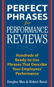 Cover of: Perfect Phrases for Performance Reviews by Robert Bacal, Robert Bacal