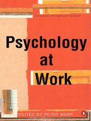 Cover of: Psychology at Work by Peter Warr