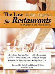 Cover of: The Law (In Plain English)® for Restaurants and Others in the Food Industry by Leonard D. DuBoff