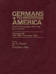 Cover of: Germans to America, Volume 59 May 1, 1890-Nov. 28, 1890