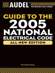 Cover of: Audel Guide to the 2005 National Electrical Code | Paul Rosenberg