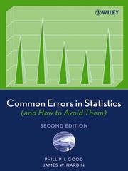 Cover of: Common Errors in Statistics (and How to Avoid Them) by Phillip I. Good