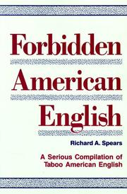 Cover of: Forbidden American English