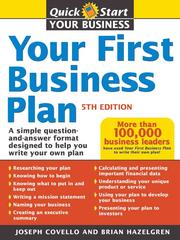 Cover of: Your First Business Plan, 5th Edition by Joseph A. Covello