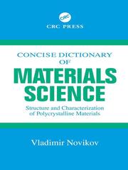 Cover of: Concise Dictionary of Materials Science