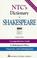 Cover of: The Shakespeare Dictionary
