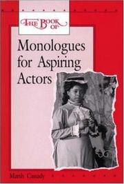 Cover of: The Book of Monologues for Aspiring Actors, Student Edition (Theatre)
