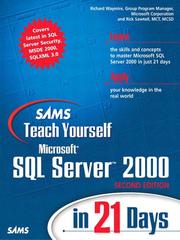 Cover of: Sams Teach Yourself Microsoft SQL Server 2000 in 21 Days by Richard Waymire, Richard Waymire