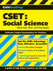 Cover of: CliffsTestPrep CSET by Tony Napoli