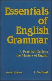 Cover of: Essentials of English grammar | L. Sue Baugh
